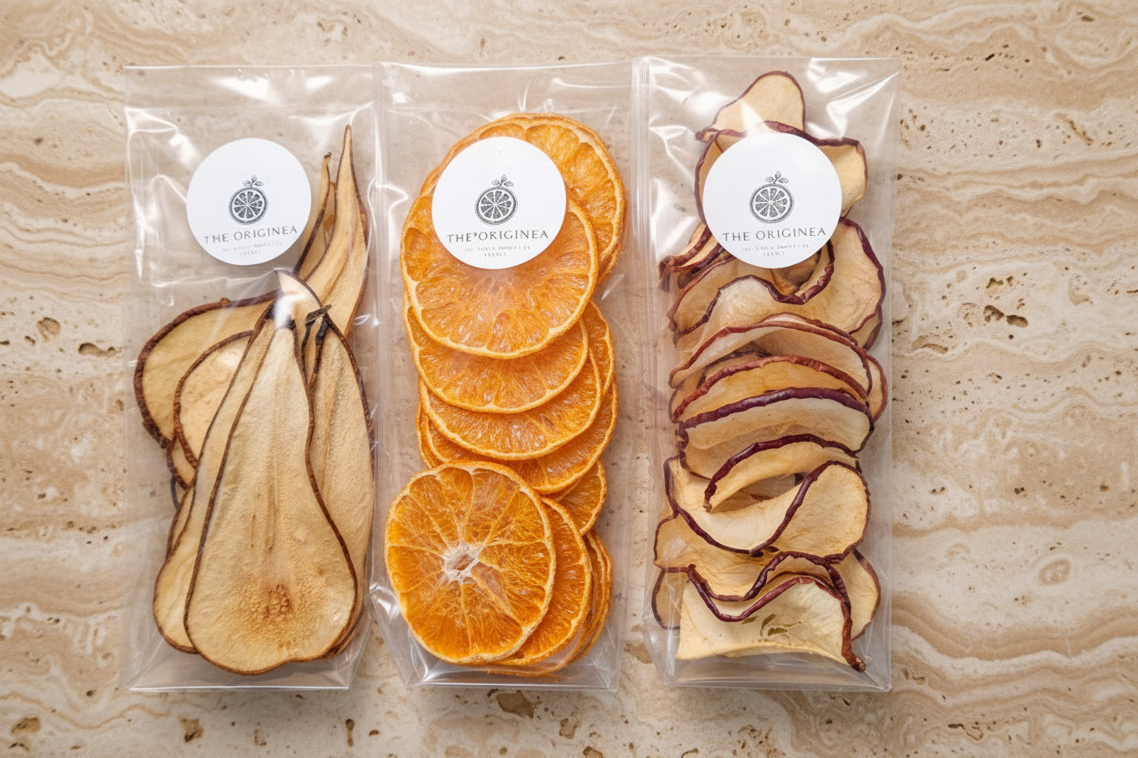 Poires séchées artisanales de la Drôme — sachet transparent The Originea | The Originea