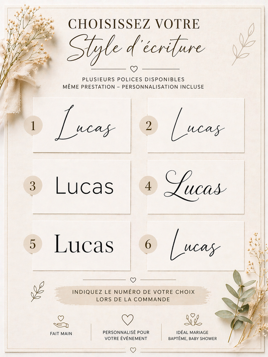 Cartes invités artisanales sur agrumes séchés pour mariage et événements en Provence | The Originea