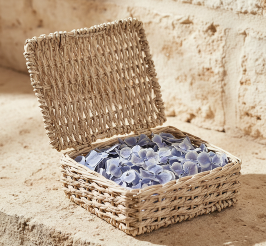 Pétales d'hortensias lilas et blanc lyophilisés — emballage 1 litre