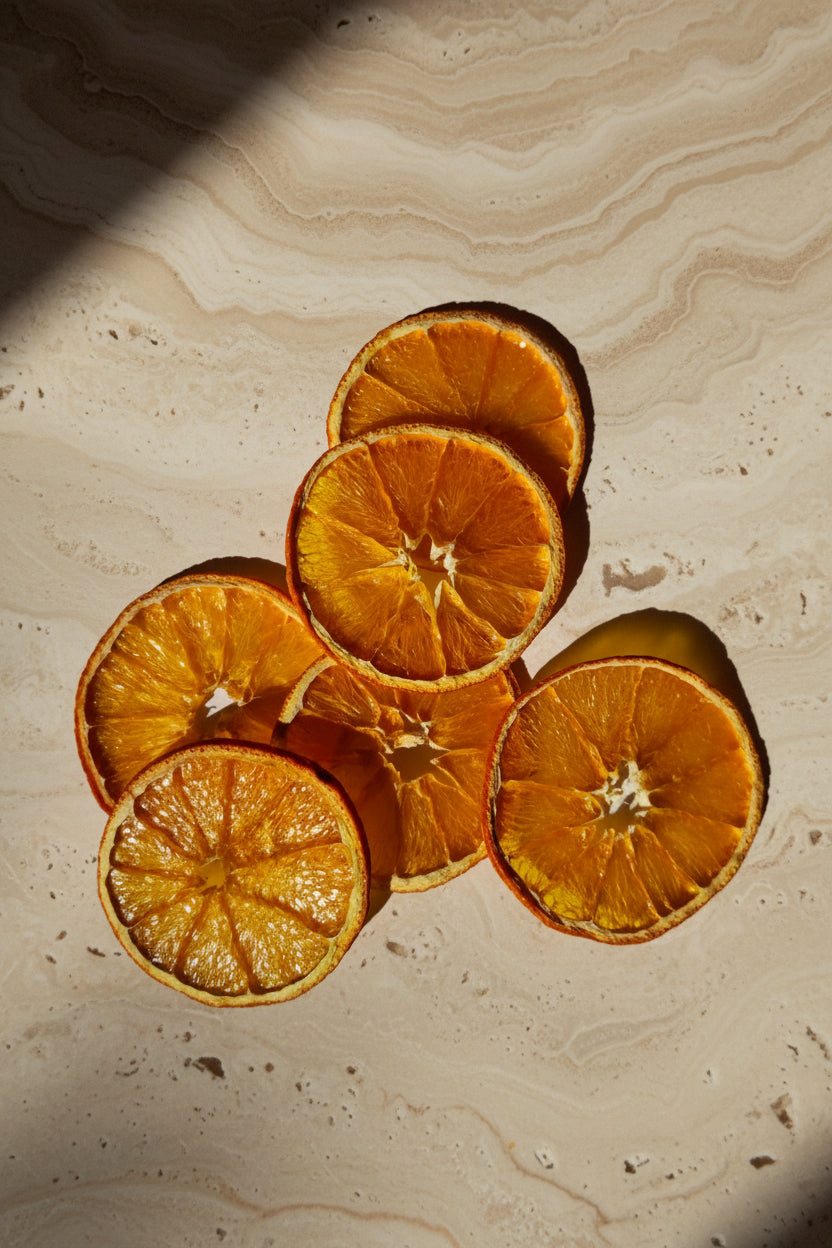Tranches d'Orange Séchées Décoratives — Éclat Doré Artisanal | The Originea