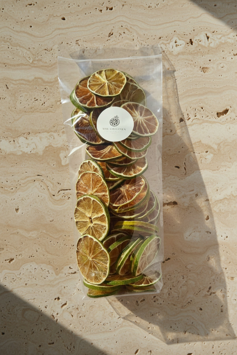 Tranches de Citron Vert Séchées — Sachet The Originea, présentation packaging | The Originea