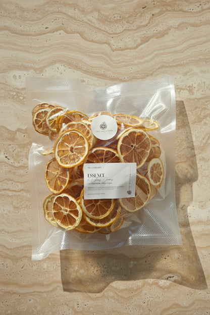 Tranches de citron jaune séchées — emballage sous vide The Originea | The Originea
