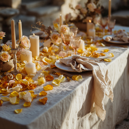 Pétales de calendula doré et hortensia blanc séchés pour lancer de cérémonie mariage | The Originea