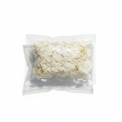 Pétales d'hortensia blancs séchés — sachet sous vide The Originea | The Originea