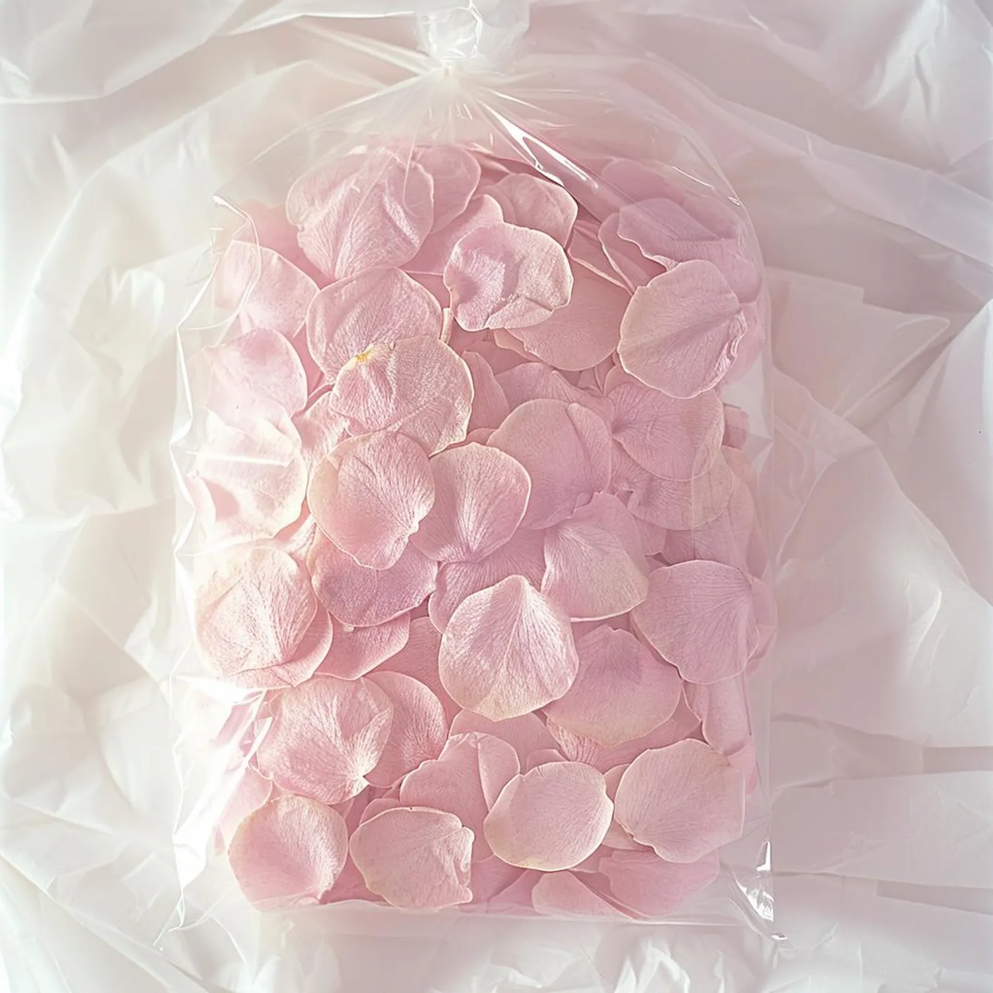 Pétales de rose pâle séchés en sachet — confettis mariage naturels biodégradables | The Originea