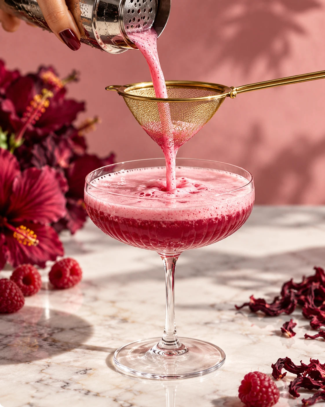 Filtrage poudre d'hibiscus en coupe | The Originea