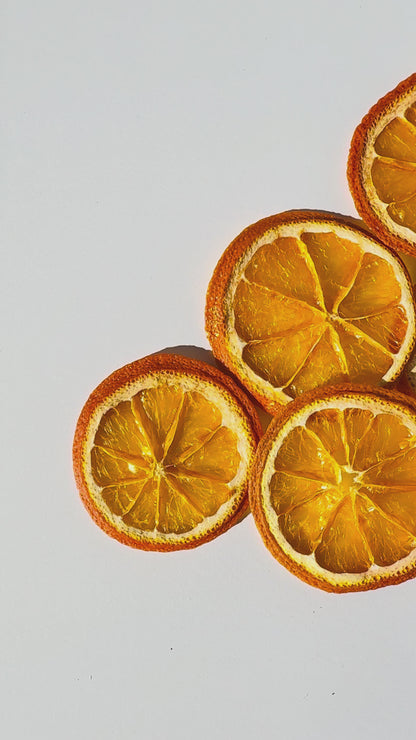 Mini tranches d'orange séchées — présentation du format délicat pour décoration naturelle et mariage | The Originea