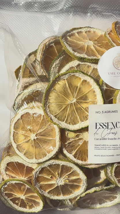 Tranches de citron jaune et citron vert séchées de Sicile — décoration mariage et cocktails | The Originea