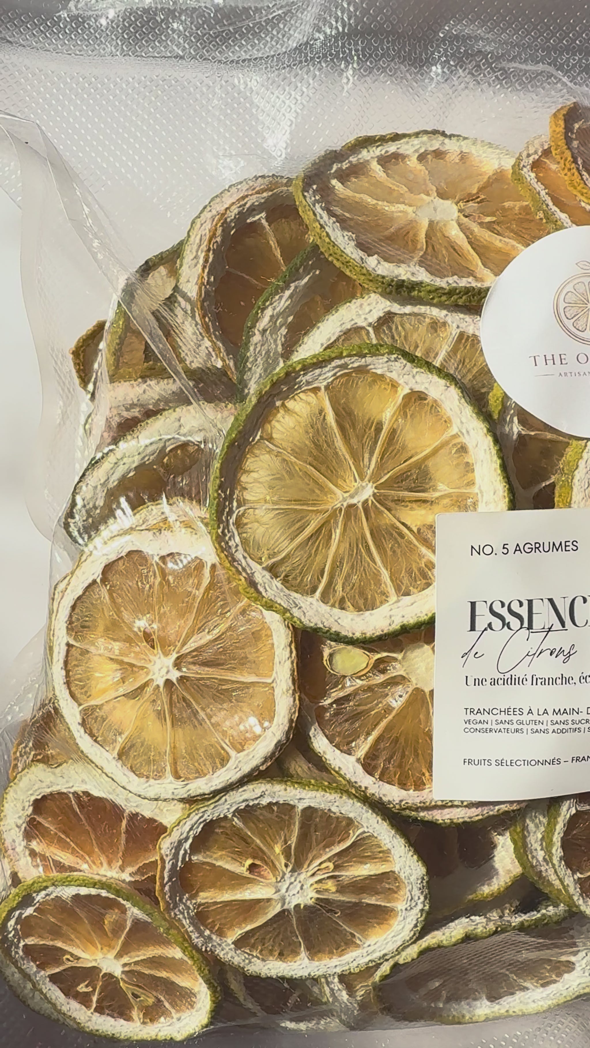 Tranches de citron jaune et citron vert séchées de Sicile — décoration mariage et cocktails | The Originea