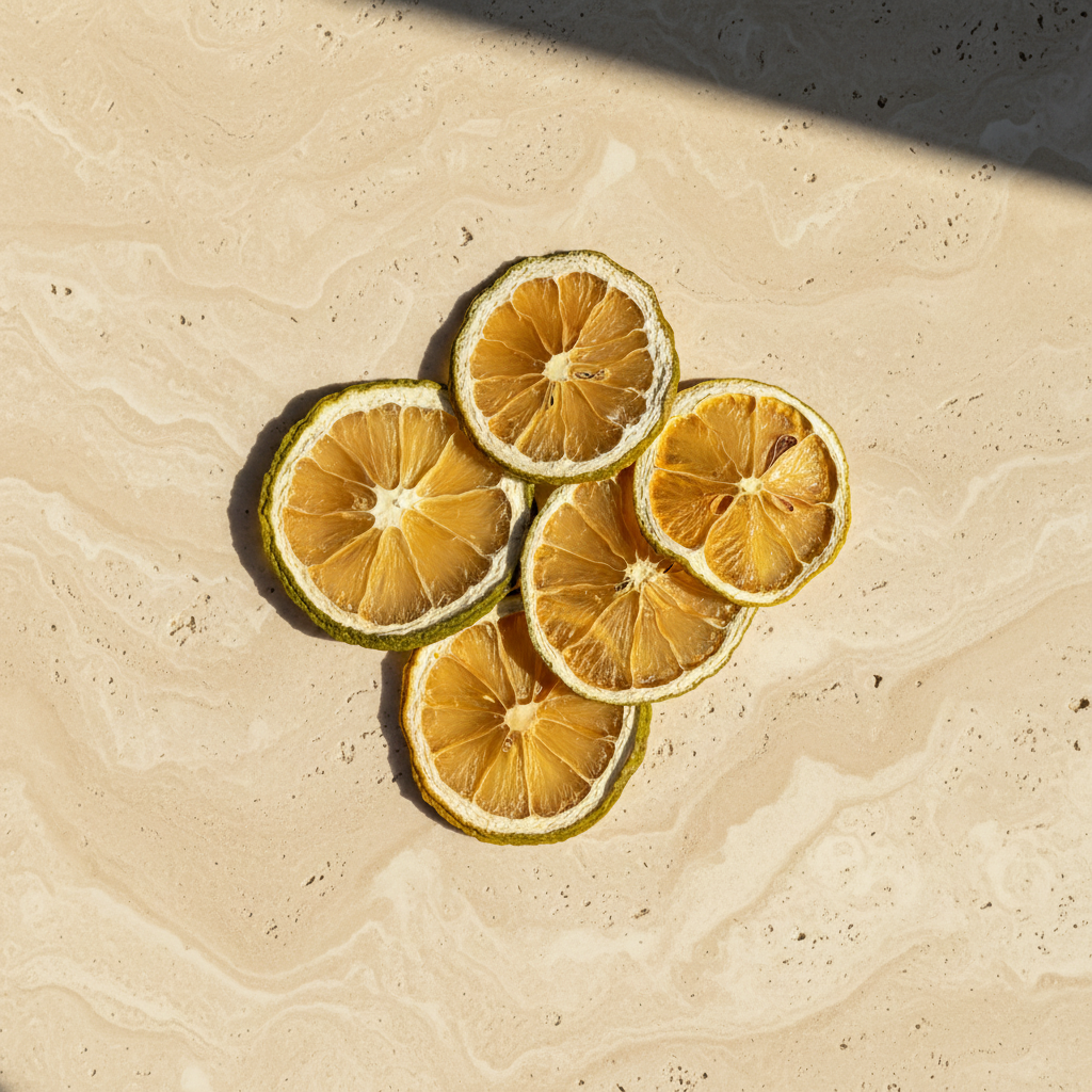 Tranches de citron jaune et citron vert séchées, sélection Sicile | The Originea