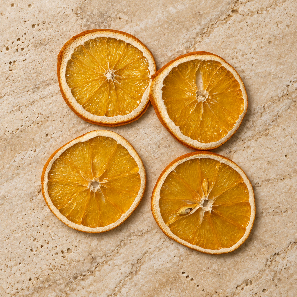 Tranches d'orange séchées 2e choix — couleur dorée naturelle close-up | The Originea
