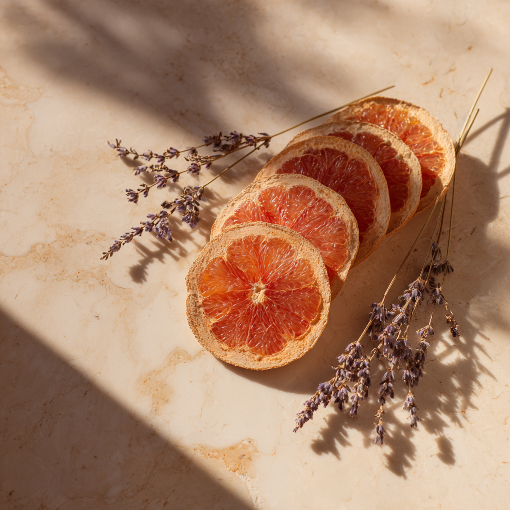 Tranches de Pamplemousse Séchées Décoratives — Fruits Séchés Artisanaux | The Originea